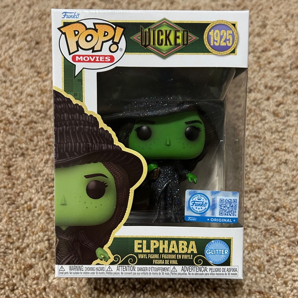 Wicked For Good Funko Pop Elphaba GLITTER Vinyl Figure